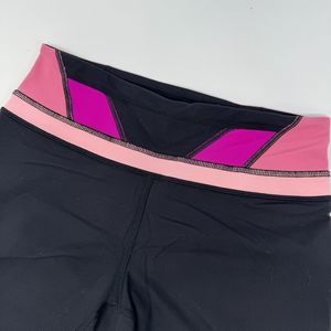 Lululemon Pants Yoga‎ Black/Pink Leggings Size 4